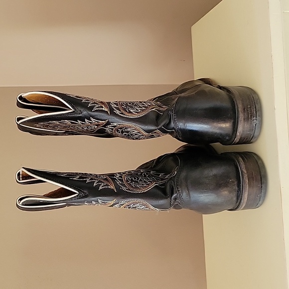 Tony Lama Ladies Americana Western boot. Black size 9 - Picture 4 of 6